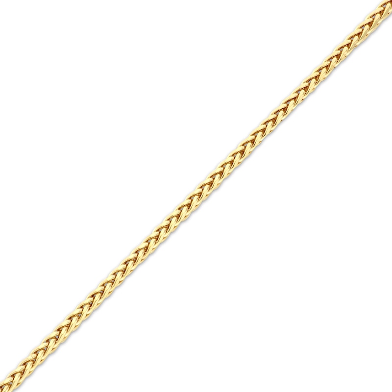 Main Image 2 of Wheat Chain Necklace 4mm Semi-Solid 10K Yellow Gold 22&quot;