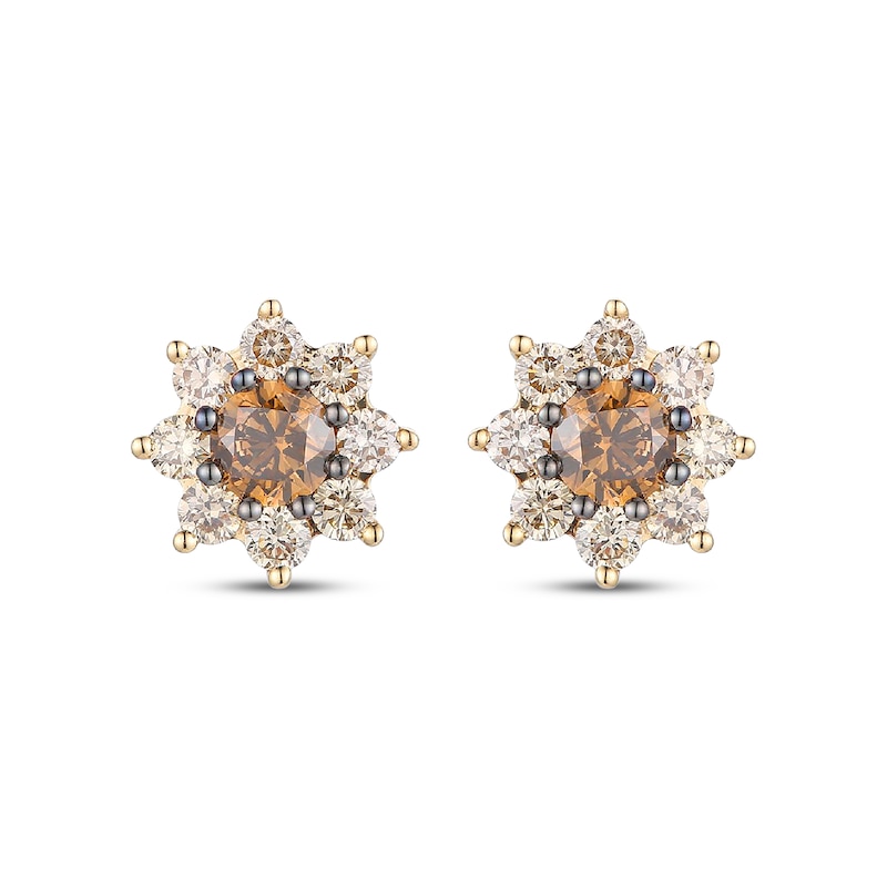 Main Image 2 of Le Vian Sunflower Collection Diamond Stud Earrings 1 ct tw 14K Honey Gold