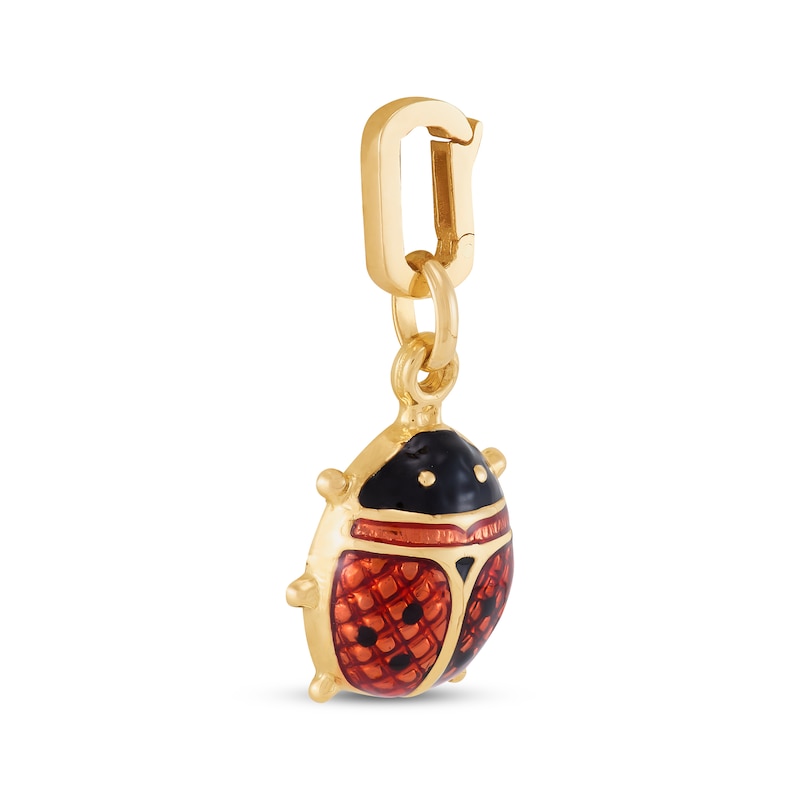 Main Image 2 of Charmed Memories Enamel Ladybug Charm 10K Yellow Gold