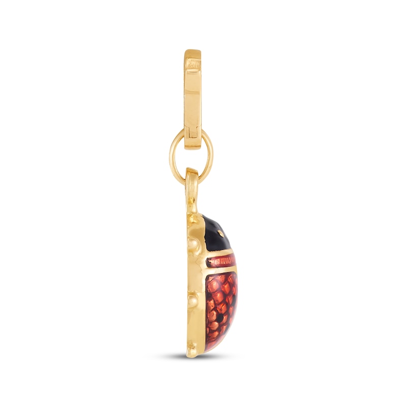 Main Image 3 of Charmed Memories Enamel Ladybug Charm 10K Yellow Gold