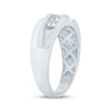 Thumbnail Image 2 of Now + Forever Men's Diamond Five-Stone Wedding Band 1/2 ct tw 10K White Gold 8.2mm