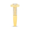 Thumbnail Image 2 of Now + Forever Lab-Grown Diamonds Emerald-Cut Halo Engagement Ring 3/4 ct tw 14K Yellow Gold