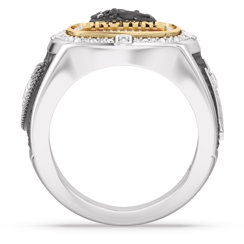 Main Image 2 of True Fans Cleveland Browns Championship Ring Sterling Silver & 10K Yellow Gold Ring