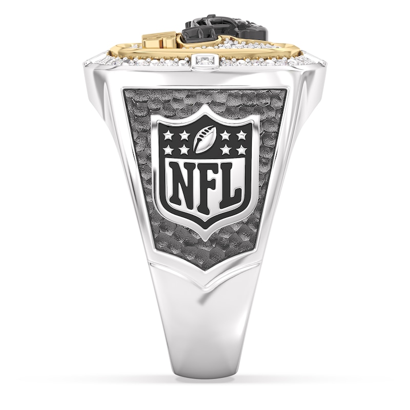 Main Image 3 of True Fans Cleveland Browns Championship Ring Sterling Silver & 10K Yellow Gold Ring