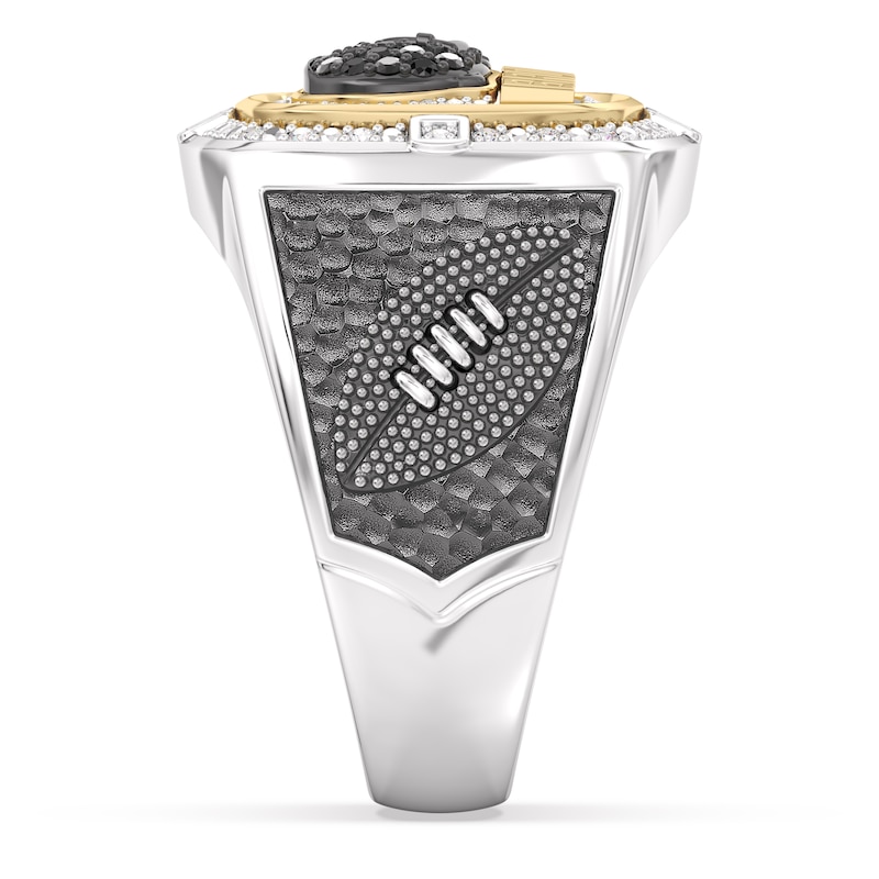 Main Image 4 of True Fans Cleveland Browns Championship Ring Sterling Silver & 10K Yellow Gold Ring