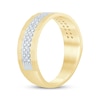Thumbnail Image 2 of Now + Forever Men's Diamond Two-Row Sandblasted Wedding Band 1/2 ct tw 10K Yellow Gold