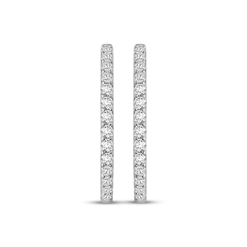 Main Image 2 of Diamond Inside-Out Hoop Earrings 3 ct tw 10K White Gold