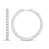 Thumbnail Image 3 of Diamond Inside-Out Hoop Earrings 3 ct tw 10K White Gold