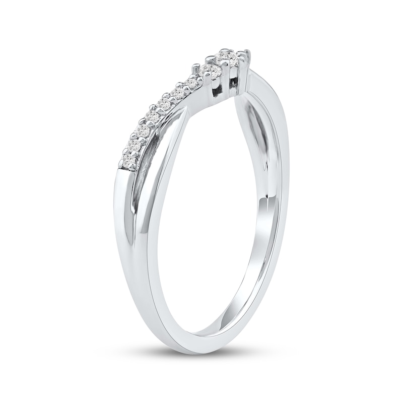 Main Image 2 of Now + Forever Diamond Twist Anniversary Ring 1/8 ct tw 10K White Gold