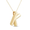 Thumbnail Image 2 of Puff Letter K Initial Necklace 14K Yellow Gold 18&quot;