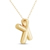 Thumbnail Image 3 of Puff Letter K Initial Necklace 14K Yellow Gold 18&quot;