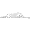 Thumbnail Image 2 of Diamond Crescent Moon & Stars Dangle Anklet 1/8 ct tw Sterling Silver 9&quot;
