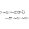Thumbnail Image 2 of Oval-Cut White Lab-Created Sapphire Station Bracelet Sterling Silver 7&quot;