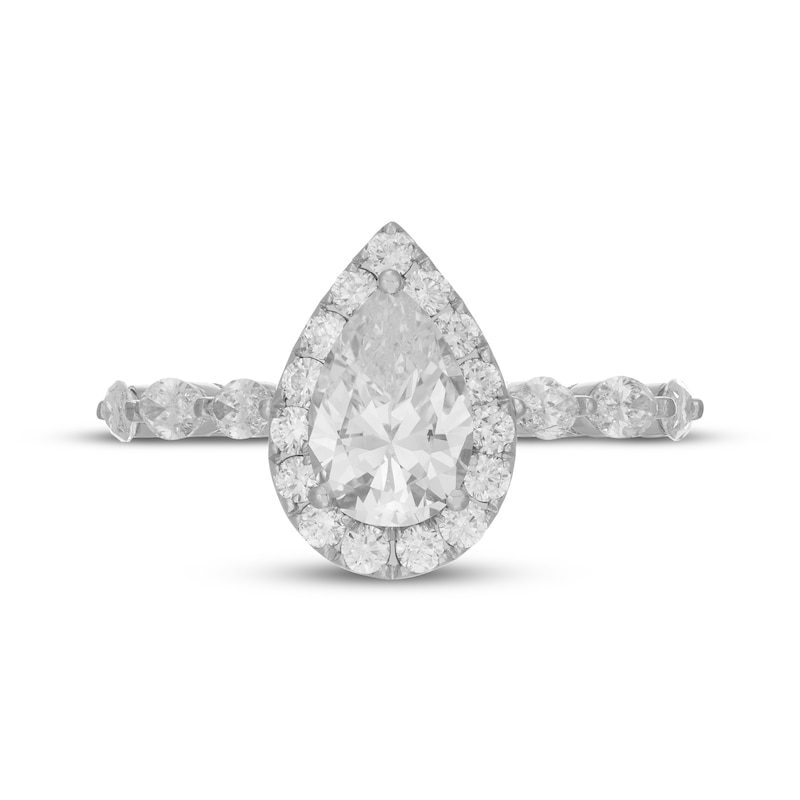Main Image 3 of Neil Lane Artistry Pear-Shaped Lab-Grown Diamond Engagement Ring 2 ct tw 14K White Gold