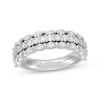 Thumbnail Image 1 of Neil Lane Artistry Marquise & Round-Cut Lab-Grown Diamond Three-Row Anniversary Ring 1-1/4 ct tw 14K White Gold
