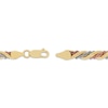 Thumbnail Image 3 of 4.5mm Silk Rope Chain Bracelet Semi-Solid 10K Tri-Tone Gold 7.5"