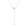 Thumbnail Image 4 of Multi-Diamond Cushion Center Open Halo Necklace 1/5 ct tw 10K Rose Gold 18&quot;