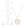 Thumbnail Image 7 of Diamond Hebrew &quot;Mom&quot; Heart Necklace 1/6 ct tw 10K Rose Gold 18&quot;