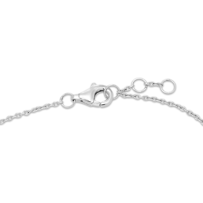 Main Image 3 of Amethyst, Swiss Blue Topaz, Peridot, Citrine, Garnet & White Lab-Created Sapphire Halo Bracelet Sterling Silver 7.25&quot;