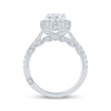 Thumbnail Image 3 of Monique Lhuillier Bliss Oval-Cut Lab-Grown Diamond Halo Engagement Ring 2-3/4 ct tw 18K White Gold