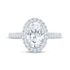 Thumbnail Image 4 of Monique Lhuillier Bliss Oval-Cut Lab-Grown Diamond Halo Engagement Ring 2-3/4 ct tw 18K White Gold