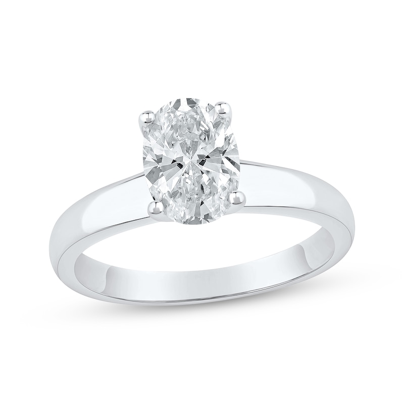 Main Image 1 of Now + Forever Lab-Grown Diamonds Oval-Cut Solitaire Engagement Ring 1-1/2 ct tw 14K White Gold (F/VS2)