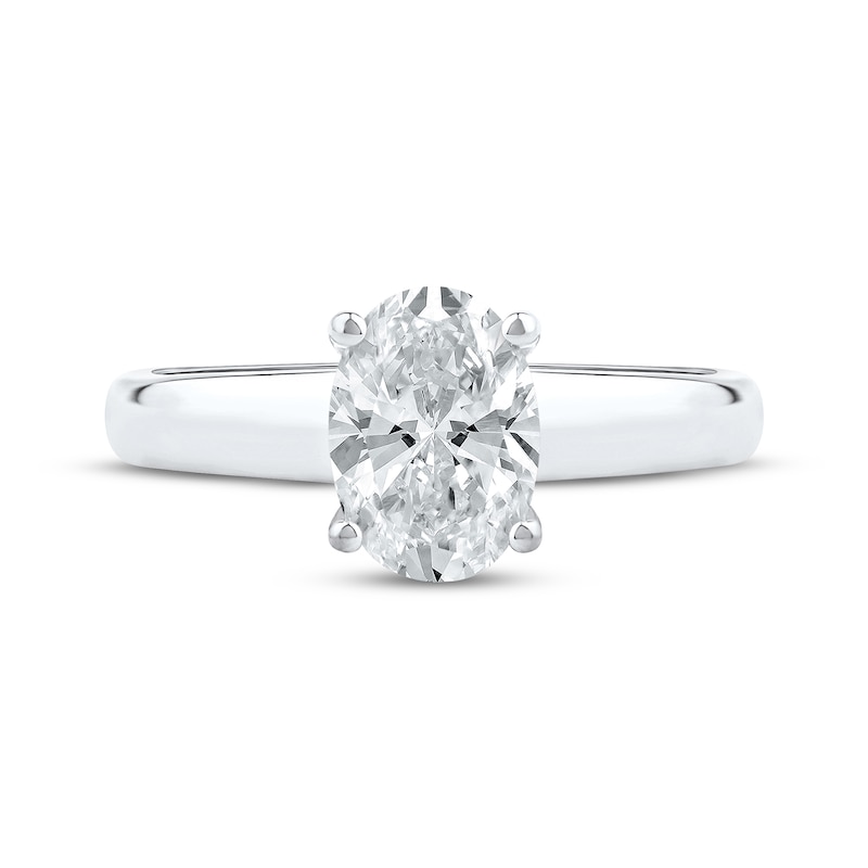 Main Image 4 of Now + Forever Lab-Grown Diamonds Oval-Cut Solitaire Engagement Ring 1-1/2 ct tw 14K White Gold (F/VS2)