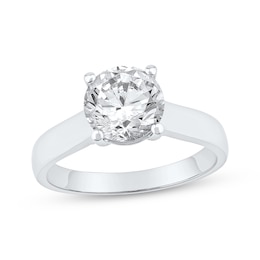 Now + Forever Lab-Grown Diamonds Round-Cut Solitaire Plus Engagement Ring 2 ct tw 14K White Gold (F/VS2)