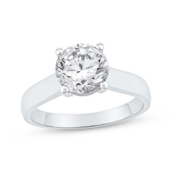 Now + Forever Lab-Grown Diamonds Round-Cut Solitaire Plus Engagement Ring 2 ct tw 14K White Gold (F/VS2)