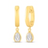 Thumbnail Image 1 of KAY Lab-Grown Diamonds Pear-Shaped Solitaire Dangle Hoop Earrings 1/2 ct tw 10K Yellow Gold (F/SI2)