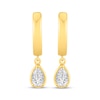 Thumbnail Image 2 of KAY Lab-Grown Diamonds Pear-Shaped Solitaire Dangle Hoop Earrings 1/2 ct tw 10K Yellow Gold (F/SI2)
