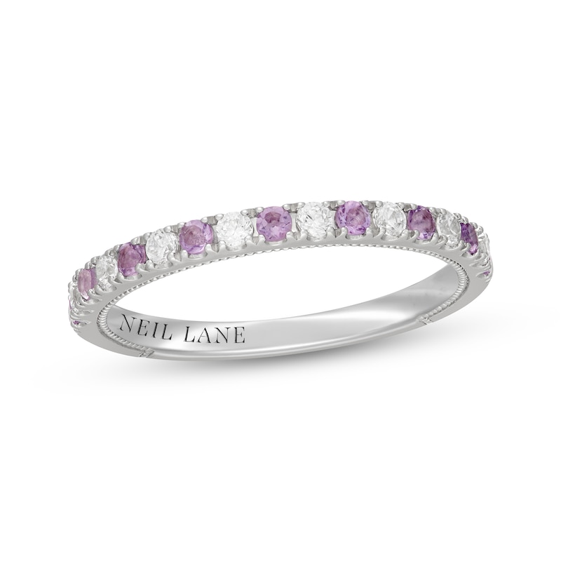 Main Image 1 of Neil Lane Purple Quartz & Diamond Anniversary Ring 1/5 ct tw 14K White Gold