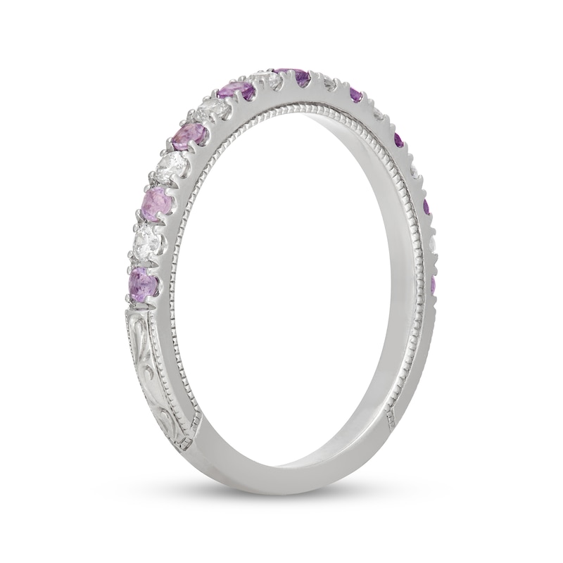 Main Image 2 of Neil Lane Purple Quartz & Diamond Anniversary Ring 1/5 ct tw 14K White Gold