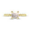Thumbnail Image 3 of Cultured Pearl & Diamond Accent Ring 10K Yellow Gold
