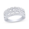 Thumbnail Image 1 of Now + Forever Diamond Geometric Three-Row Ring 1/2 ct tw 14K White Gold