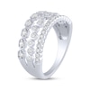 Thumbnail Image 2 of Now + Forever Diamond Geometric Three-Row Ring 1/2 ct tw 14K White Gold