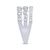 Thumbnail Image 3 of Now + Forever Diamond Geometric Three-Row Ring 1/2 ct tw 14K White Gold