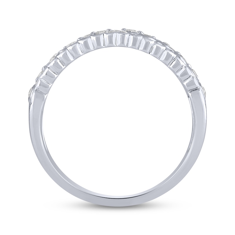 Main Image 4 of Now + Forever Diamond Geometric Three-Row Ring 1/2 ct tw 14K White Gold