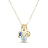 Thumbnail Image 3 of KAY x Rocksbox Blue Lab-Created Sapphire, Blue Topaz & Lab-Grown Diamond Necklace 1/5 ct tw 24K Yellow Gold Vermeil Sterling Silver 19"
