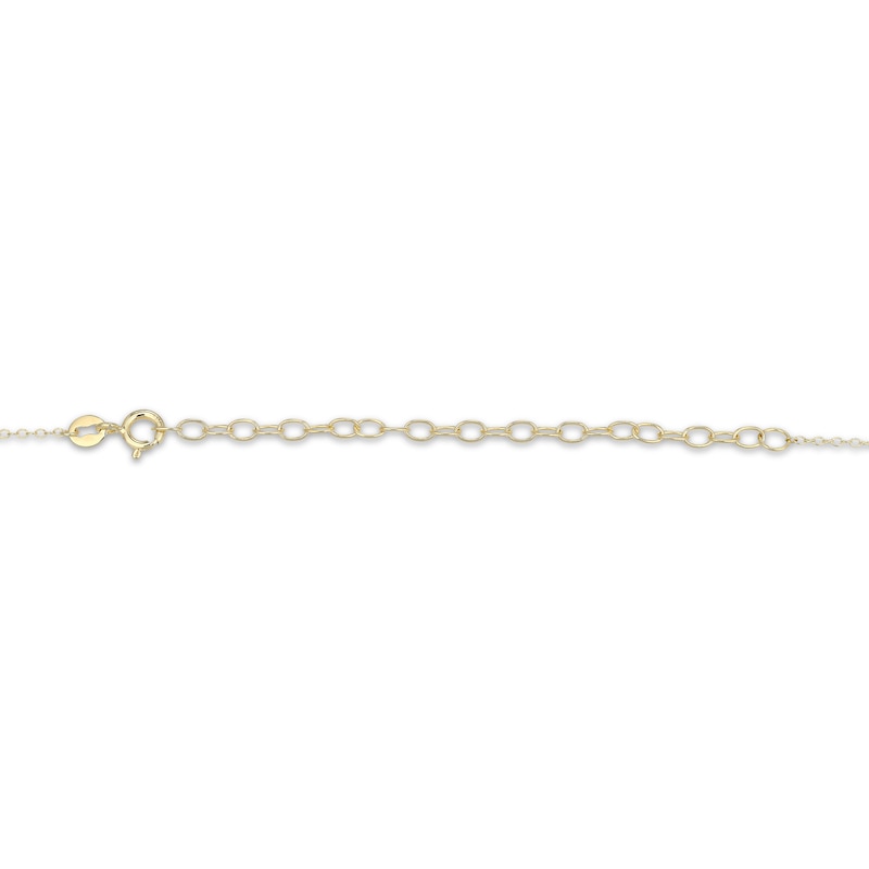 Main Image 4 of KAY x Rocksbox Blue Lab-Created Sapphire, Blue Topaz & Lab-Grown Diamond Necklace 1/5 ct tw 24K Yellow Gold Vermeil Sterling Silver 19"