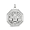 Thumbnail Image 1 of Men's Octagon Lion's Head Medallion Charm Sterling Silver