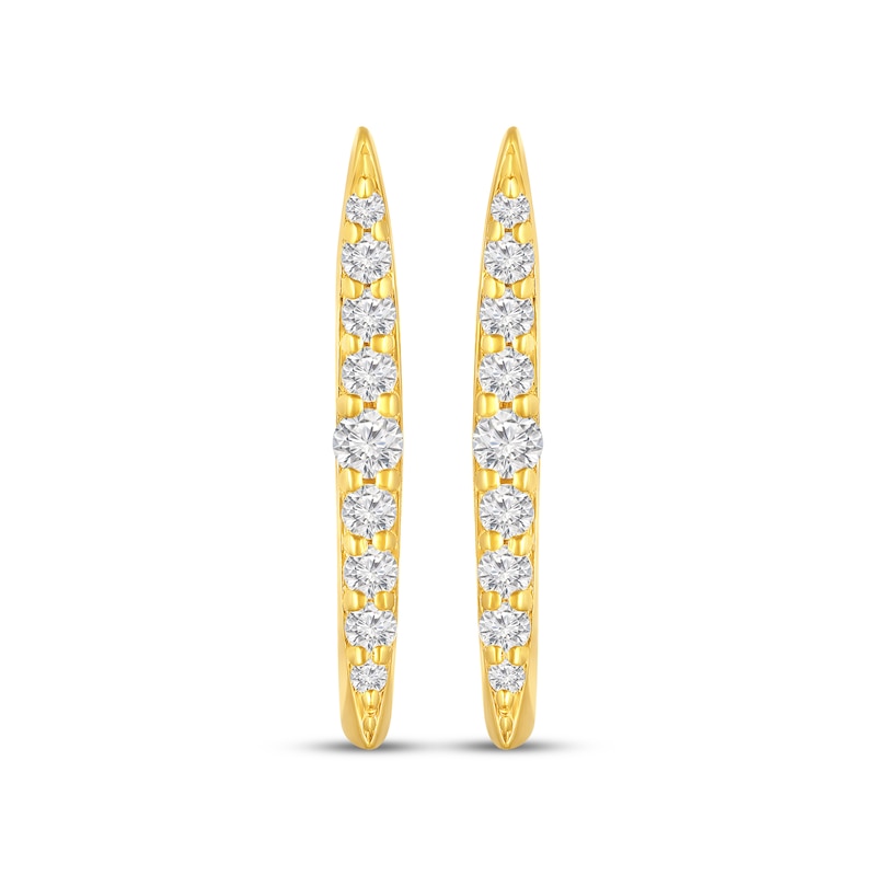 Main Image 2 of STUDIO BY KAY Diamond Graduated U-Hoop Earrings 1/4 ct tw 24K Yellow Gold Vermeil Sterling Silver
