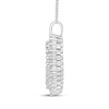 Thumbnail Image 2 of Diamond Two-Row Heart Outline Necklace 1/3 ct tw 10K White Gold 18"