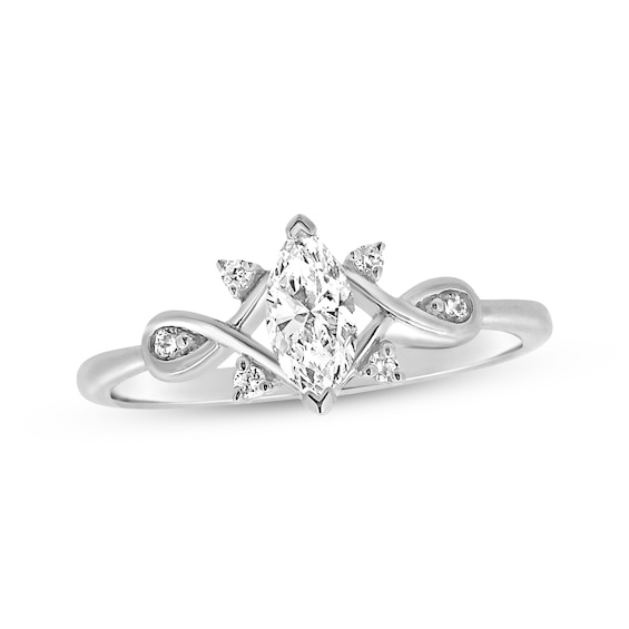 Adore Lab-Grown Diamonds Marquise-Cut Engagement Ring 3/8 ct tw 14K White Gold
