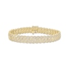 Thumbnail Image 1 of STUDIO BY KAY Men's Lab-Grown Diamond Link Bracelet 4 ct tw 24K Yellow Gold Vermeil Sterling Silver 8.5"