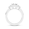Thumbnail Image 3 of Memories Moments Magic Emerald-Cut Lab-Grown Diamond Three-Stone Engagement Ring 4 ct tw 14K White Gold