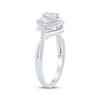 Thumbnail Image 2 of Now + Forever Oval-Cut Diamond Halo Engagement Ring 1/2 ct tw 10K White Gold