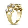 Thumbnail Image 2 of STUDIO BY KAY Lab-Grown Diamond Two-Row Clover Ring 1/6 ct tw 24K Yellow Gold Vermeil Sterling Silver