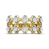 Thumbnail Image 3 of STUDIO BY KAY Lab-Grown Diamond Two-Row Clover Ring 1/6 ct tw 24K Yellow Gold Vermeil Sterling Silver