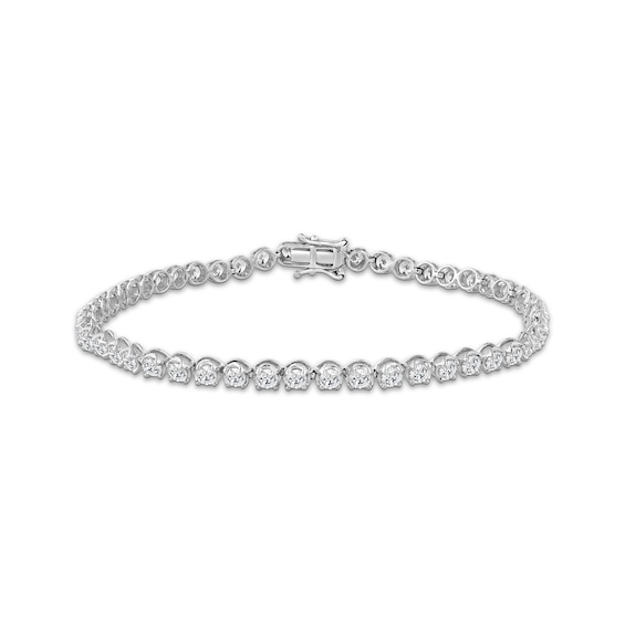 KAY Lab-Grown Diamonds Tennis Bracelet 3 ct tw 10K White Gold 7"